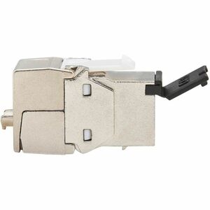 Eaton Tripp Lite Series Cat8 STP Shielded Tool-Free Keystone Jack, 568A/568B, TAA - 1 x RJ-45 Keystone Female - Silver - T