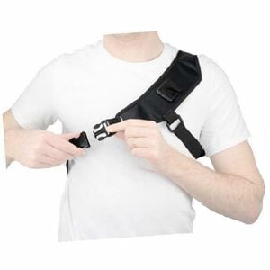 MOBILIS Tasche Walkie-Talkie - Schwarz - Silikon Körper - Sturzsicher, Rutschfest - Brustriemen, Schultergurt - 1