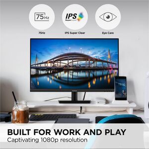 ViewSonic VA3209M 32 Inch IPS Full HD 1080p Monitor with Thin Bezels, 75Hz,Eye Care, HDMI, VGA Inputs for Home and Office 