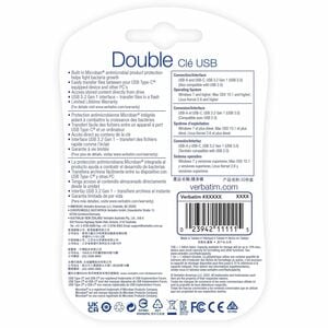 128GB Store 'n' Go Dual USB Flash Drive for USB-C Devices - Blue - 128 GB - USB 3.2 (Gen 1) Type A, USB 3.2 (Gen 1) Type C