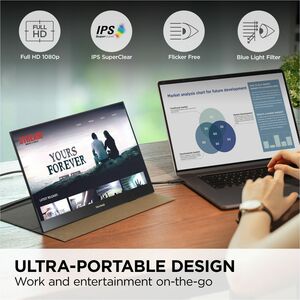 ViewSonic VX1655 16" Class Full HD LED Monitor - 16:9 - Black - 15.6" Viewable - In-plane Switching (IPS) Technology - LED