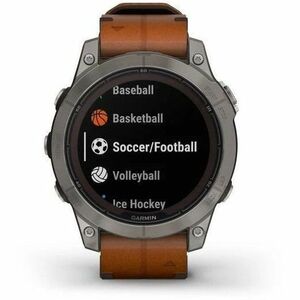 Garmin fēnix 7 Pro Smart Watch - Titanium Case Color - Chestnut Band Color - Titanium Body Material - Fiber Reinforced Pol