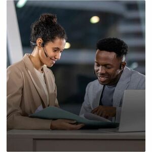 Shokz OpenComm2 UC Wireless Over-the-ear, Behind-the-neck Stereo Earset - Black - Binaural - Open - 2987 cm - Bluetooth - 