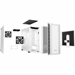 Boîtier pour ordinateur de jeux be quiet! Shadow Base 800 - Tour midi - Blanc - Acier, Acrylonitrile butadiène styrène (AB