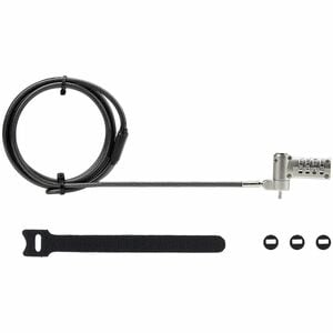 StarTech.com Universal Laptop Lock 6.6ft, Security Cable For Notebook Compatible w/Noble Wedge®/Nano/K-Slot; Keyless Combo