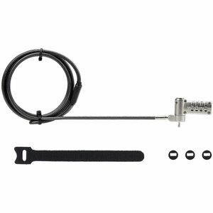 StarTech.com Universal Laptop Lock 6.6ft, Security Cable For Notebook Compatible w/Noble Wedge®/Nano/K-Slot; Keyless Combo