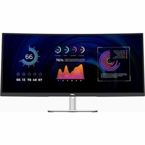 Dell P3424WE 34 Zoll Class UW-QHD Gekrümmter Bildschirm LED-Monitor - 21:9 Format - Schwarz, Silber - 86,6 cm (34,1 Zoll) 