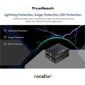 TrueReach 4K@60Hz HDMI Extender over CAT6/CAT6a/Cat7 Ethernet Cable - 4K 60Hz up to 230ft (70m) - Point to Point Extender 