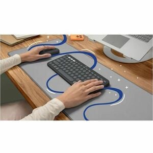 Logitech Pebble 2 Combo Keyboard and Mouse - USB Type A Wireless Bluetooth Keyboard - English - Tonal Graphite - USB Type 