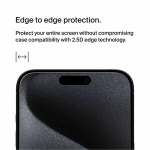 Belkin Glas Bildschirmschutz für iPhone 15 Pro Max - Transparent - für LCD Smartphone
