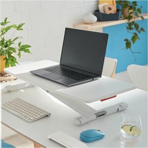 Leitz Ergo Cosy Standing Desk - Height Adjustable - 420 mm Table Top Width x 800 mm Table Top Depth - 72 mm Height - Grey