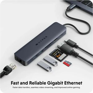 Targus HyperDrive HD4003GL USB 3.2 (Gen. 2) Typ C Docking Station für Monitor - Ladefunktion - Speicherkartenleser - SD, m
