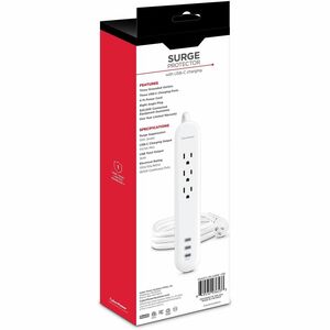 CyberPower P304UC3 Home Office 2 - Outlet Surge Protector with 500 J Surge Suppression - Clamping Voltage 900V, 4 ft Cord,