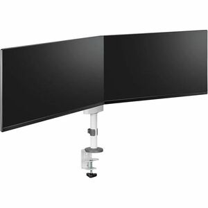 Neomounts Mounting Arm for Monitor - White - Height Adjustable - 2 Display(s) Supported - 43.2 cm to 68.6 cm (27") Screen 