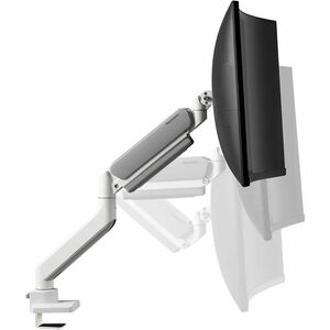 Neomounts Next Mounting Arm for Monitor, Curved Screen Display - White - Height Adjustable - 1 Display(s) Supported - 43.2