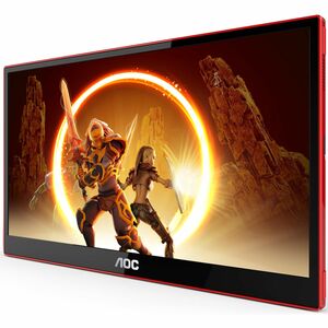 AOC AGON 16G3 16" Class Full HD Monitor LED para jogos - 16:9 - Preto mate, Vermelho - 39,6 cm (15,6") Viewable - Tecnolog