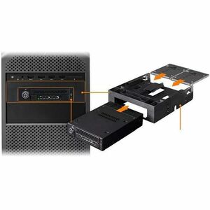 Icy Dock ToughArmor MB833MK-B V2 Drive Enclosure for 3.5" M.2, PCI Express NVMe 4.0 - SFF-8654 SlimSAS Host Interface Inte