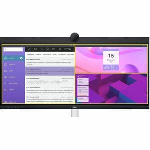 Dell P3424WEB 34" Class Webcam UW-QHD Curved Screen LED Monitor - 21:9 - Black, Silver - 86.6 cm (34.1") Viewable - In-pla