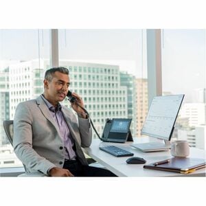 Poly CCX 600 Telefone IP - Wi-Fi, Bluetooth - Secretária - Preto - 24 x Linha Total - VoIP - 17,8 cm (7") LCD - IEEE 802.1
