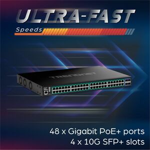 Switch Ethernet TRENDnet Web Smart TPE-3524S 48 Porte Gestibile - Gigabit Ethernet, 10 Gigabit Ethernet - 1000Base-T, 10GB
