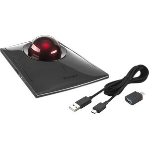 Kensington SlimBlade Trackball - Bluetooth/Radio-Frequenz - USB-Typ C, USB Typ-A - Optisch - 8 Programmable Button(s) - Ka
