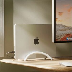 Twelve South BookArc Flex Notebook Holder - Vertical - 2.2" Height x 3.6" Width - Aluminum, Metal - White - Adjustable