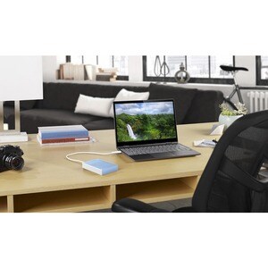 Seagate One Touch STKZ4000402 4 TB Portable Hard Drive - External - Light Blue - Notebook Device Supported - USB 3.0