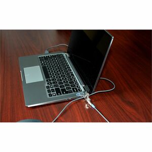 Noble TZ04T Cable Lock For Notebook - TAA Compliant - 1.80 m Cable - Master Keyed Lock - Sliver - Hardened Stainless Steel