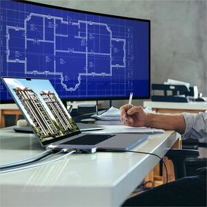 j5create JCD395-N USB4 Docking Station - Ladefunktion - Grau, Weiß - 2 Unterstützte Displays - 4K @ 60Hz, 6K - 3840 x 2160