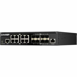 QNAP QSW-M3216R-8S8T 8 Ports Manageable Ethernet Switch - 10 Gigabit Ethernet - 2 Layer Supported - Modular - 80 W Power C
