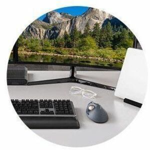 Kensington Pro Fit TB550 Mouse - Bluetooth - Optical - 7 Programmable Button(s) - 1 Each - Wireless - 2.40 GHz - Rechargea