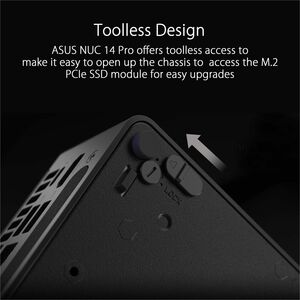 Asus NUC 14 Pro RNUC14RVHU700003I Barebone System - Intel Core Ultra 7 155H - Intel Chip - 96 GB DDR5 SDRAM DDR5-5600/PC5-