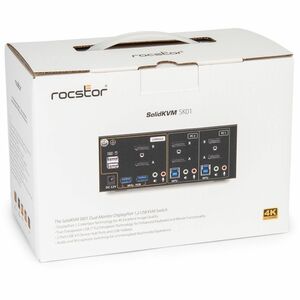 Rocstor SK01 KVM Switchbox - 4K - 3840 x 2180 - 6 x USB - USB 2.0 - 6 x DisplayPort - TAA Compliant