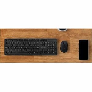 V7 CKW350US Keyboard & Mouse - English (US) - USB Wireless RF 2.40 GHz Keyboard - 106 Key - Keyboard/Keypad Color: Black -
