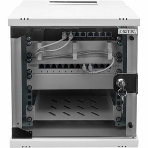 Digitus SOHO PRO 6U Wandmontierbar Geschlossener Schrank Rackschrank für Networking254 mm Rack Depth - Hellgrau - Plastik,