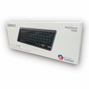 Adesso EasyTouch 7000 Multi OS Bluetooth Scissor Switch Keyboard with CoPilot AI Hotkey - Wireless Connectivity - Bluetoot