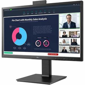 LG 24BP75CP-B 24" Class Webcam Full HD LCD Monitor - 16:9 - 60.5 cm (23.8") Viewable - In-plane Switching (IPS) Technology