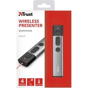 Trust Kazun Presentation Pointer - Radio Frequency - USB 2.0 - 4 Button(s) - Wireless - 2.40 GHz - Symmetrical