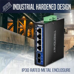 TRENDnet TI-G51SC 5 Ports Ethernet Switch - Gigabit Ethernet - 1000Base-T, 1000Base-SX - 2 Layer Supported - Modular - 3.6