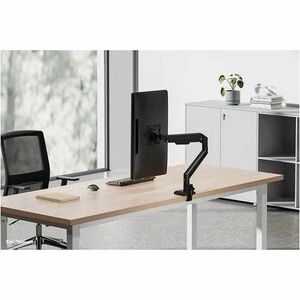 Neomounts NEXT Slim Mounting Arm for Flat Panel Display, Curved Screen Display, Monitor, Display Screen - Black - Height A