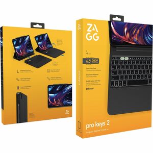 ZAGG Pro Keys Keyboard/Cover Case for 27.9 cm (11") Apple iPad Pro 11 (2024) Tablet - Black - Drop Resistant, Scratch Resi