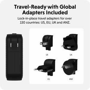 Adaptateur secteur Hyper HyperJuice - 100 W - 1 USB - 3 USB Type-C - Pour Ordinateur Portable, Smartphone, Tablette PC, Ca