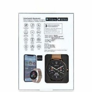 DCU BOULEVARD Smart Watch - Or rose Body Color - Zinc Alloy Case Material - Métal Band Material - Moniteur de Fréquence Ca