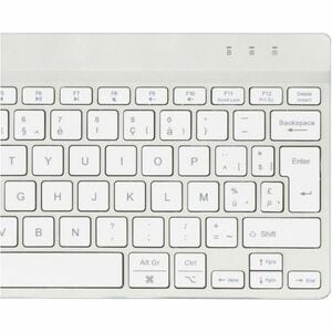 R-Go Compact Break Keyboard - Compact - Wireless Connectivity - USB Type C Interface - Belgian - AZERTY Layout - White - S