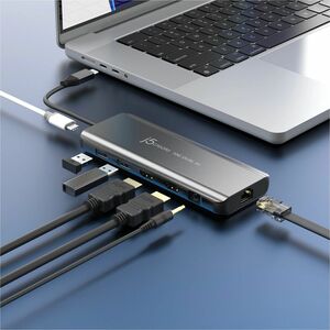 j5create Mini Dock JCD398 USB-Typ C Docking Station für Festplatte, Kamera, Flash-Laufwerk, Kopfhörer, Tablet, Webcam, Tas