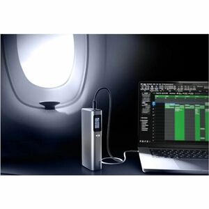 Alogic Stromspeicher - Schwarz Silber - für MacBook Pro, MacBook, Notebook, Smartphone, Tablet-PC, Ohrhörer, Gaming-Gerät,