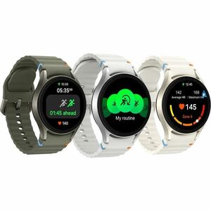 Samsung Galaxy Watch7 SM-L310 Smart Watch - 44 mm Case Width - Unisex - Silver Body Color - White Band Color - Aluminium B