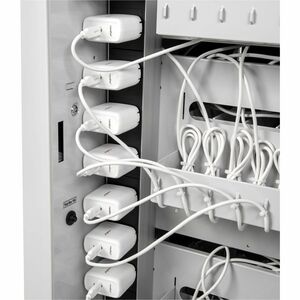 Rocstor Volt C32 PRE-WIRED Charge Cart - Includes 32 USB-C 65W Power Adapters - 0 Shelf - 3 Drawer - 4 Casters - 5" Caster