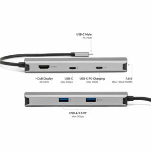 Rocstor Premium Slim Docking Station - for Notebook, Desktop PC, Keyboard, Mouse, Monitor, Smartphone, Tablet - Charging C