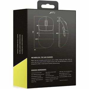CHERRY XTRFY M8 Rato para jogos - Frequência de rádio - USB tipo A - Ótico - Cabo/sem fios - 2,40 GHz - Recarregável - 260